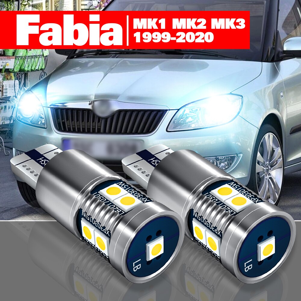 Skoda Fabia MK1 MK2 MK3 1 2 3 1999-2020 2pcs LED     2012 2013 2014 2015 2016 2017 2018